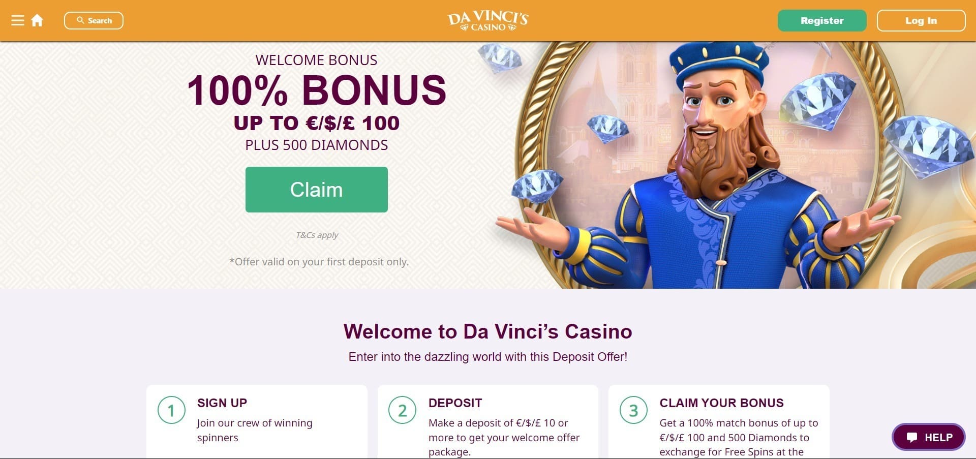 Da Vinci's Casino Bonusları