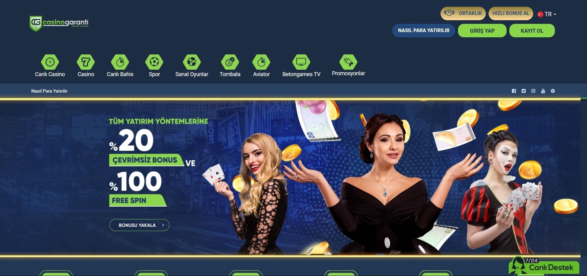 Casino Garanti'nun resmi web sitesi