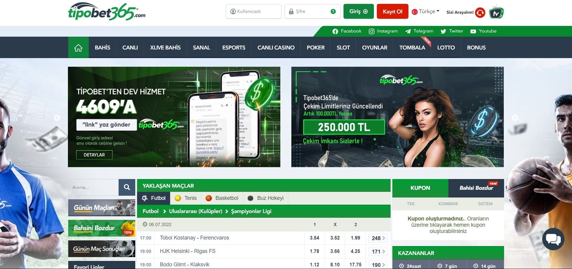 Tipobet Casino'nun resmi web sitesi