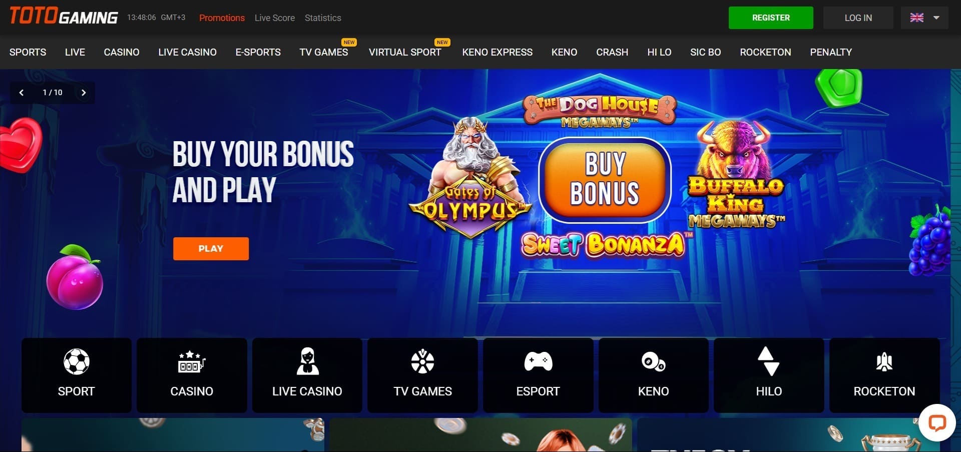 Totogaming Casino'nun resmi web sitesi